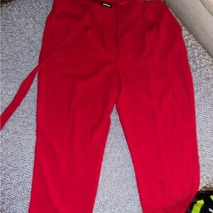 Express Tie Waist Ankle Pants